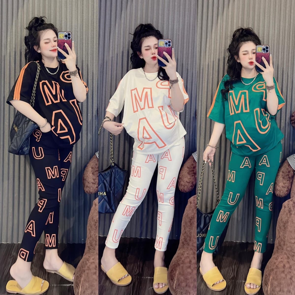 Women's Clothing Suits Summer New Loose Short Sleeved T Shirt Slim Yoga Pants Trousers Sports Two Piece Suit