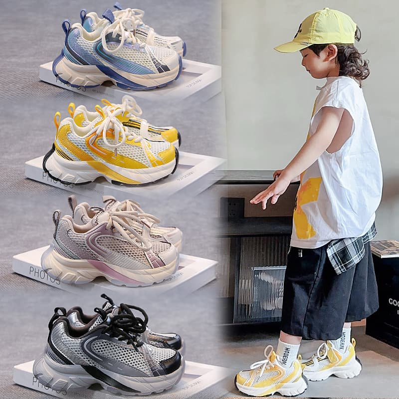 Children's Shoes New Summer Children's Sports Shoes Mesh Breathable Dad Shoes Big Children Single Mesh Shoes