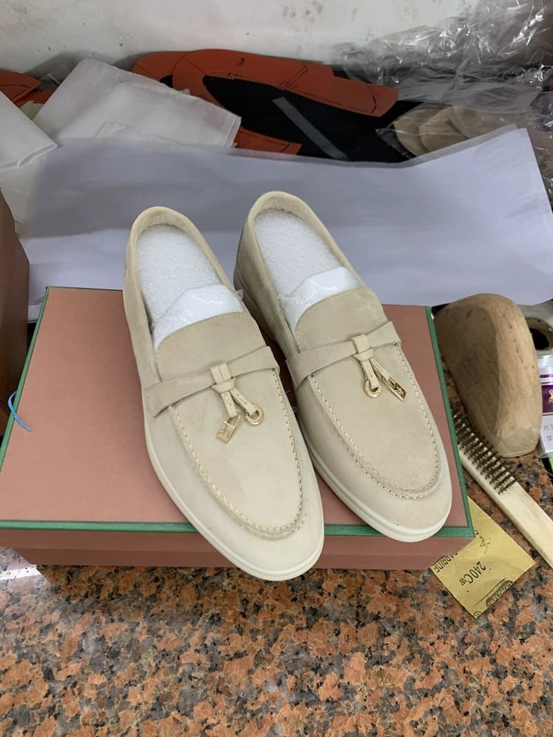 Chaussures en peau de mouton LP Lefu pour femmes, chaussures simples à un pied, style britannique décontracté avec boucle à pompon et bouche prof