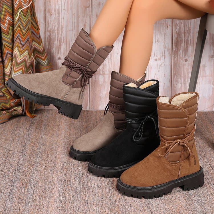 Large size snow boots women's fall and winter explosion of velvet thickened warm cotton shoes cotton boots