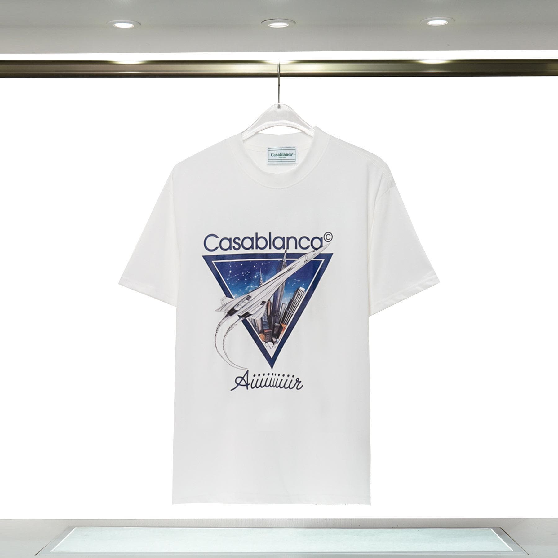 Vêtements pour hommes 24 nouveaux styles Illusion Gate Letter Printing T-shirt à manches courtes à col rond personnalisé