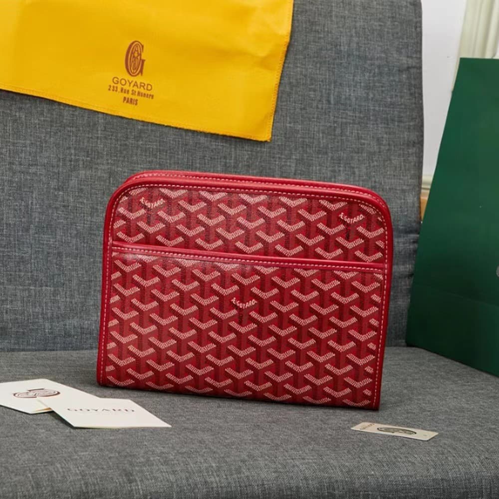 Gaodeya Nouvelle trousse de toilette en cuir véritable avec imprimé dents de chien en forme de Y