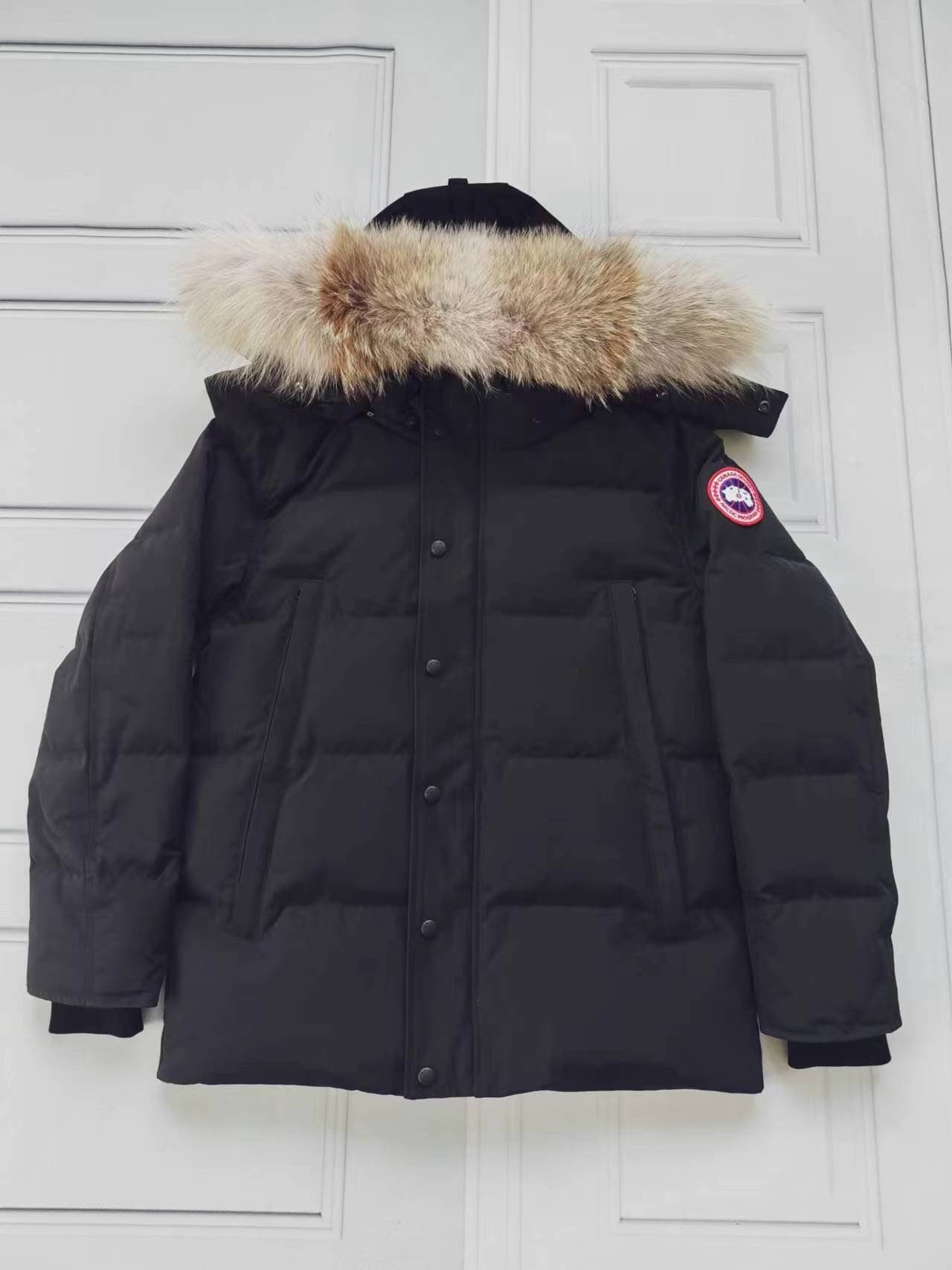 Doudoune Canada pour couple, veste d'extérieur, vêtement de travail, col en fourrure, camouflage, vêtements pour hommes, Tide