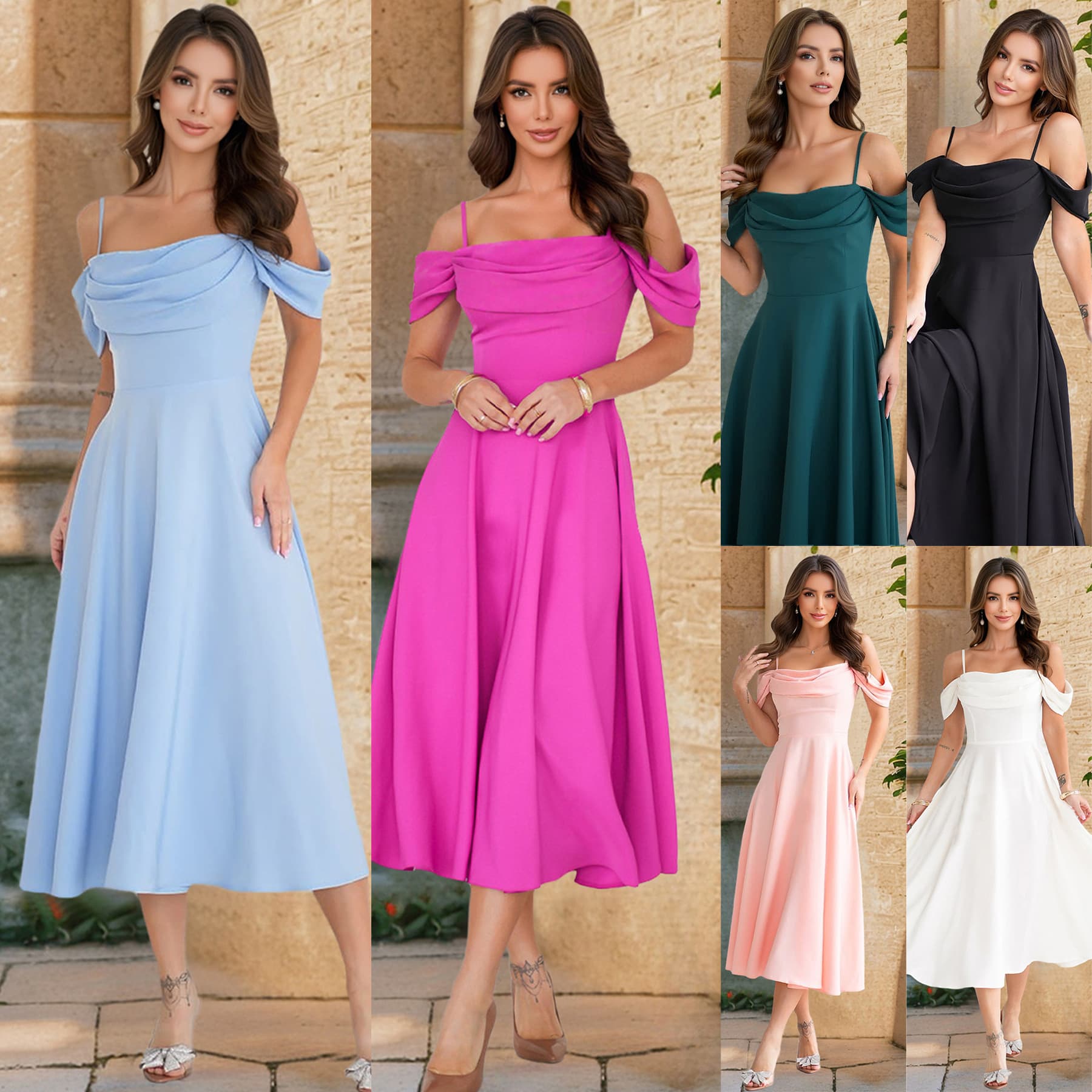 Sexy Pleated Suspender Dress For Women - Slim Fit A-Line Dress With Adjustable Straps, Breathable Fabric, Elegant & Casual