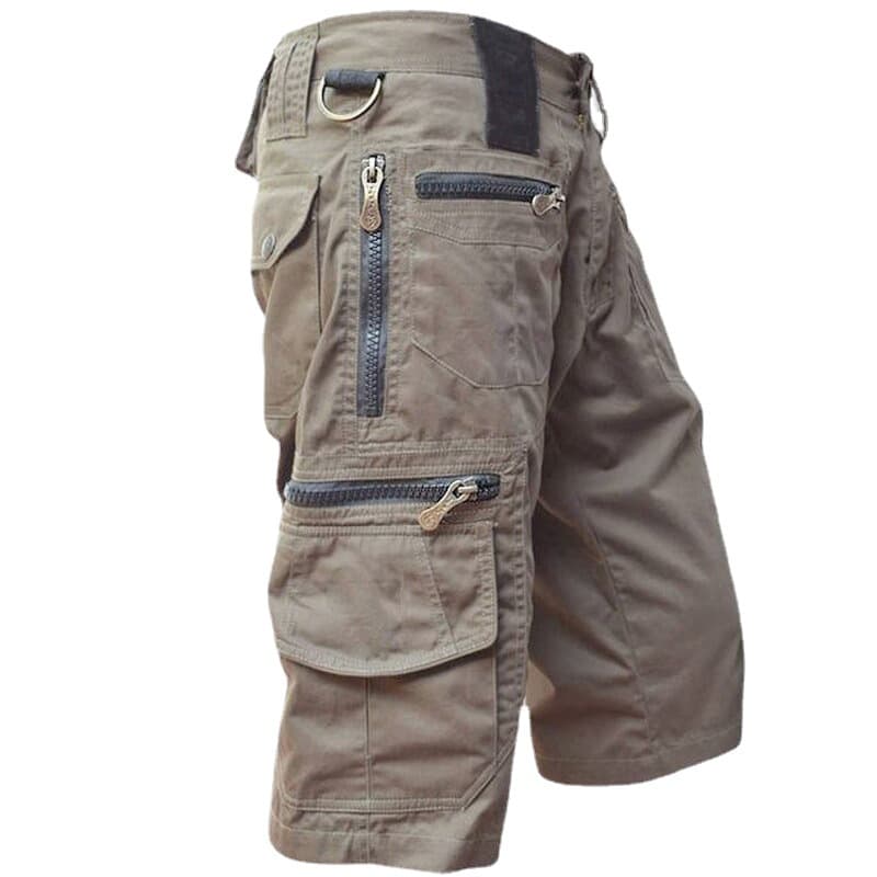Men's Clothing Cropped Trousers Men's Loose Straight Summer Large Size Trendy Casual Mid Pants Multi Pocket Pure Cotton Work Shorts For Men