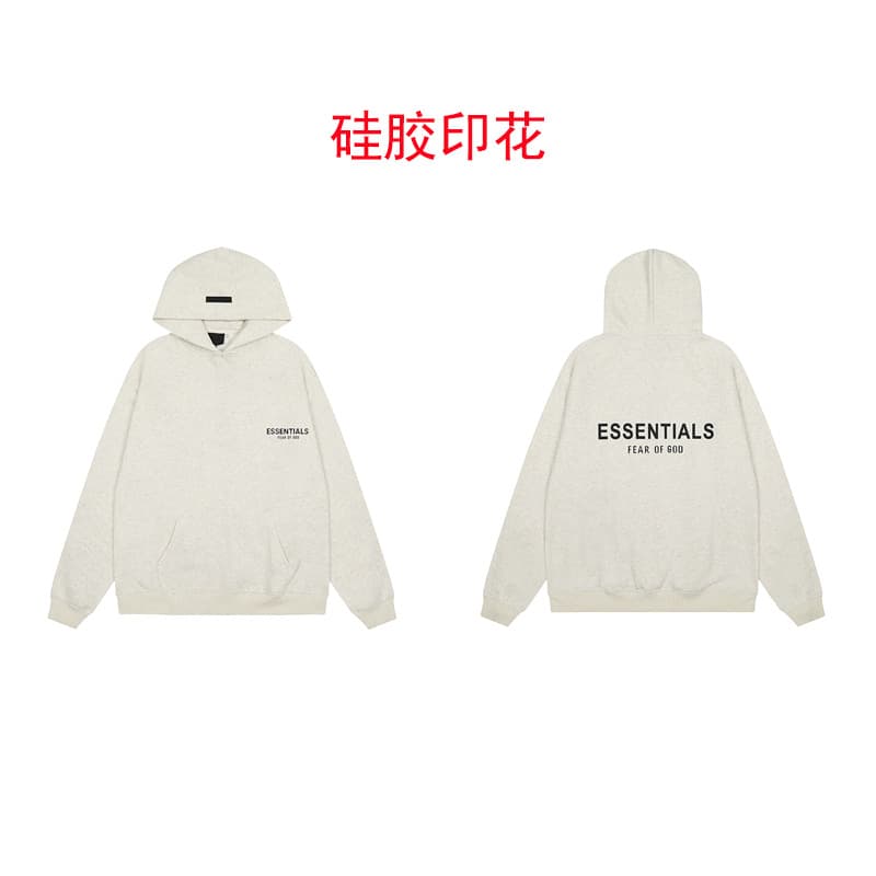 Sweat à capuche noir à lettres floquées FOG Double ESSENTIALS, collection printemps-été 2022, nouvelle marque tendance, vente flash transfrontal