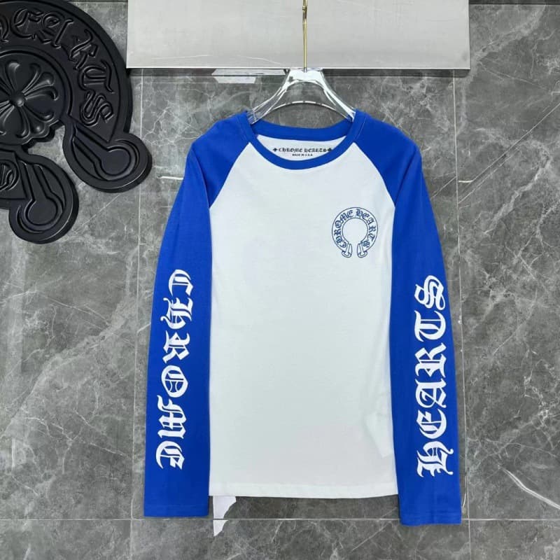 T-shirt à manches longues raglan à imprimé fer à cheval et cœurs pour homme, unisexe