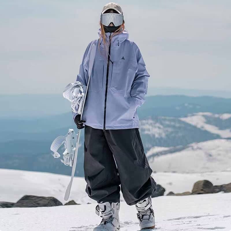 Unisex Waterproof Snow Pants Windproof Loose Fit Outdoor Winter Work Pants For Skiing & Cold Weather