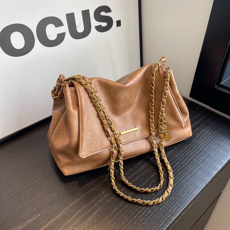 Women's Fashionable And Simple Large Capacity Bag For Women Chain Underarm Bag Fashionable And Versatile Shoulder Messenger Bag