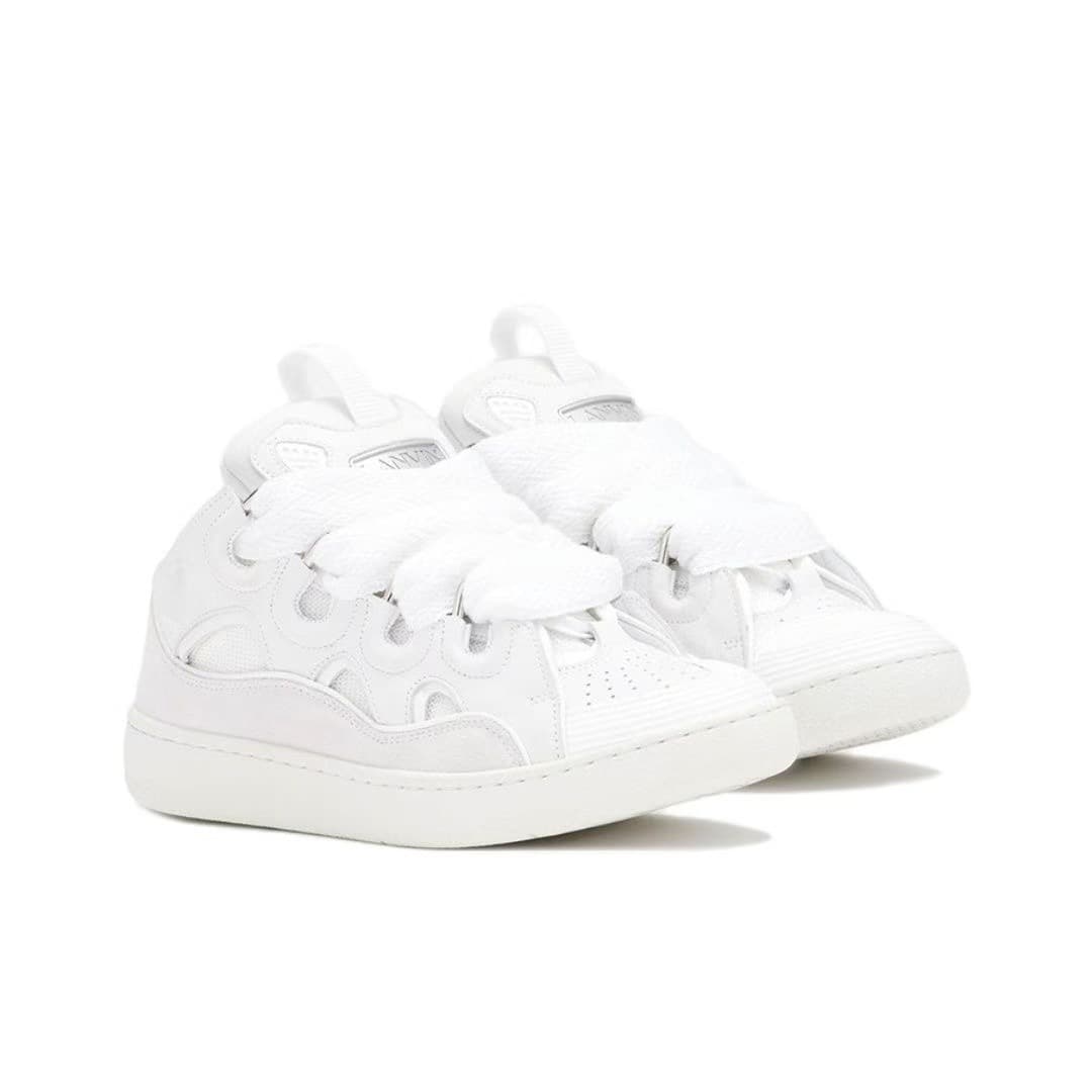 Chaussures de sport décontractées rétro en cuir véritable patchwork, style européen et américain, pour hommes et femmes.