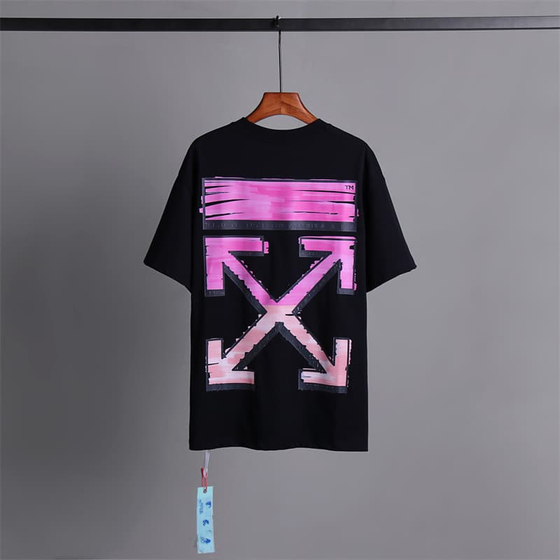 L'expérience de longue date de l'utilisation du ruban adhésif OFF avec impression de flèche OW T-shirt à manches courtes pour homme, coupe ample,