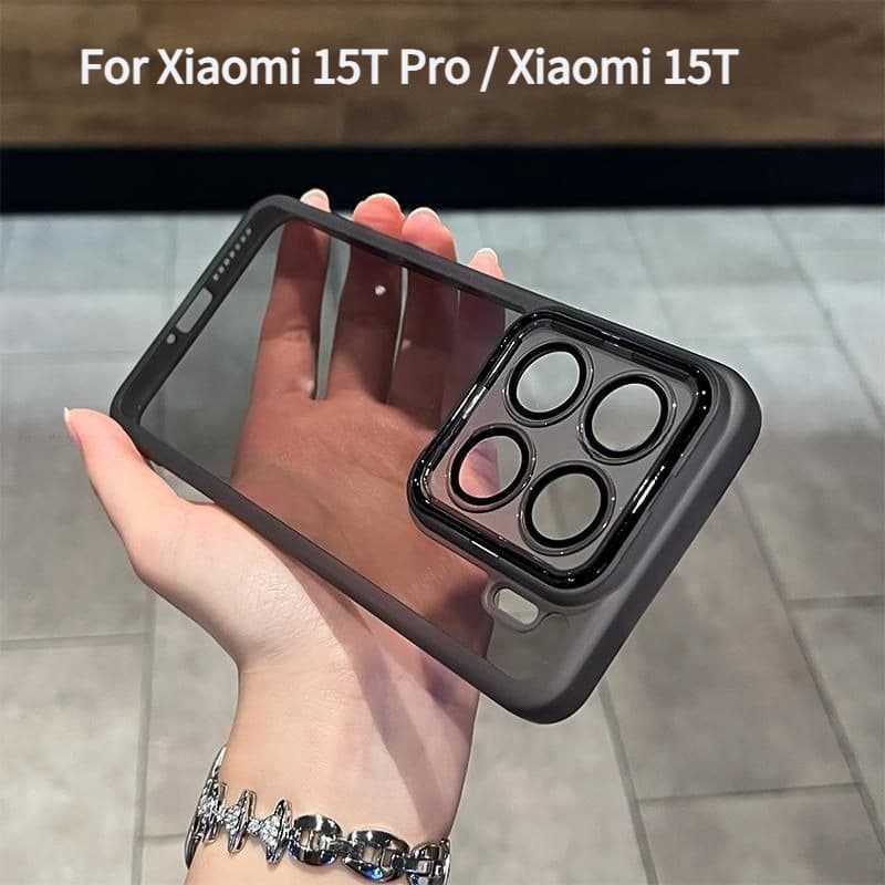 Luxury Silicone Transparent Phone Case For 17 Xiaomi 15T Pro 15T/14T/13T 15 Ultra Shockproof Lens Protect Soft Cover