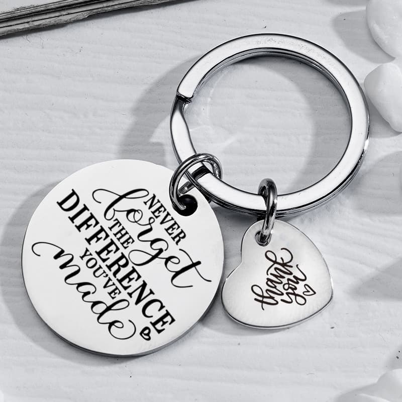 Inspirational Quotes Stainless Steel Keychain To Give Female Male Friends An Encouraging Gift