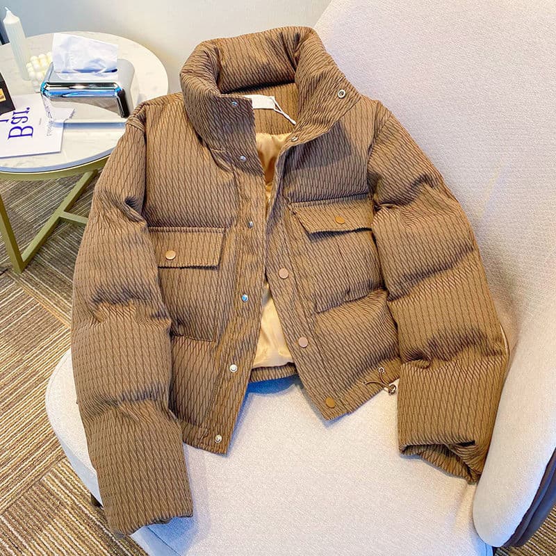 2023 Winter Women's Short Korean Version High-end Casual Thickened Down Cotton Jacket