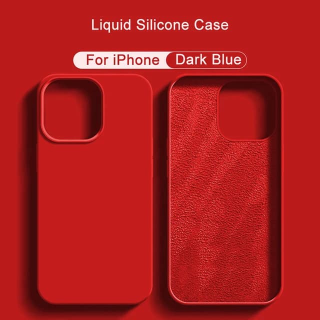 Nouvelle coque de téléphone en silicone liquide pour iPhone 13 14 11 12 Pro Max 15 Plus, coque antichoc souple