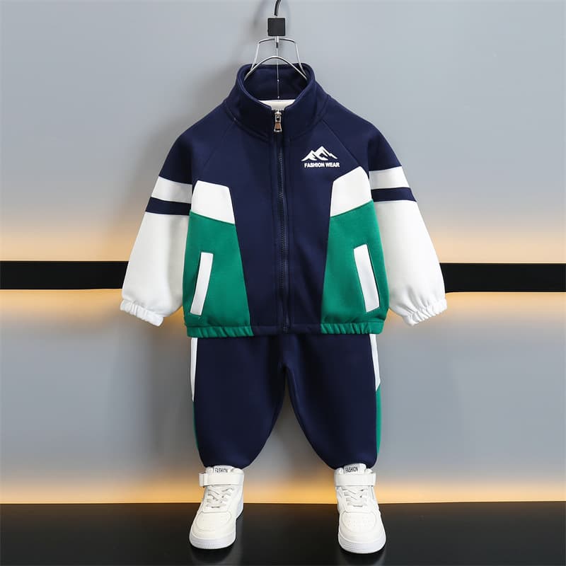 Sports Suit Spring And 2025 New Children's Stylish Casual Outfit Boys' Autumn Two-Piece Set Trendy