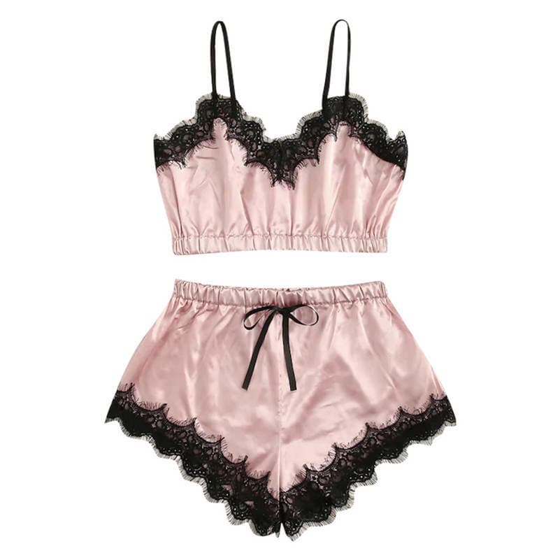 Women’S Clothing Sexy Lace Lingerie Suspenders Three Point Chest Wrap Satin Lace Panties Women's Suit