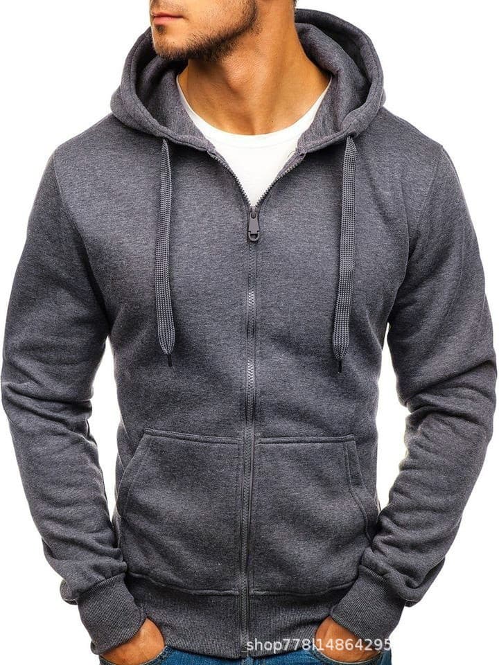 Men's Clothing Supply Of Goods Men's Simple Basic Models Hooded Cardigan Men's Fashion Sweater