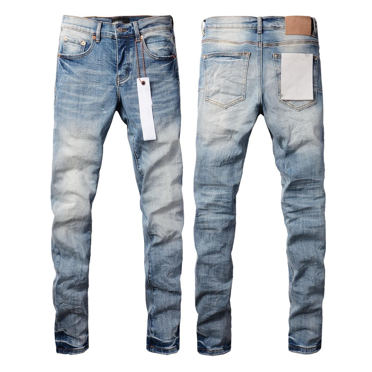 Jean déchiré violet de haute qualité pour homme, style streetwear