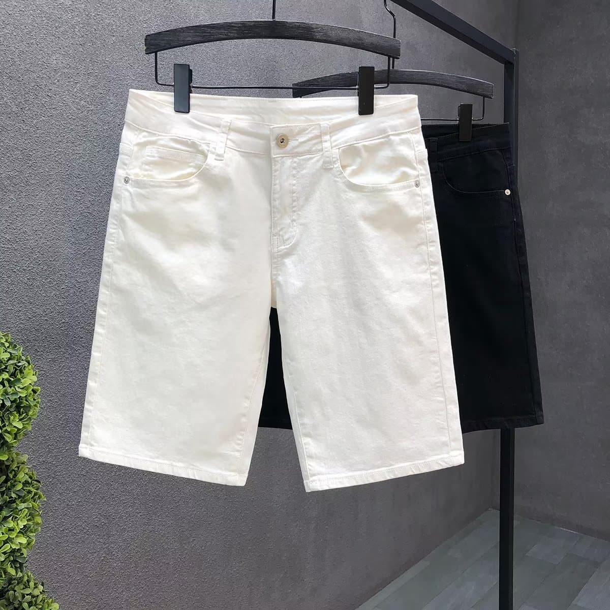 Men's Clothing Super Men's Denim Shorts Summer Thin Style New Summer Men's White Five Point Jeans
