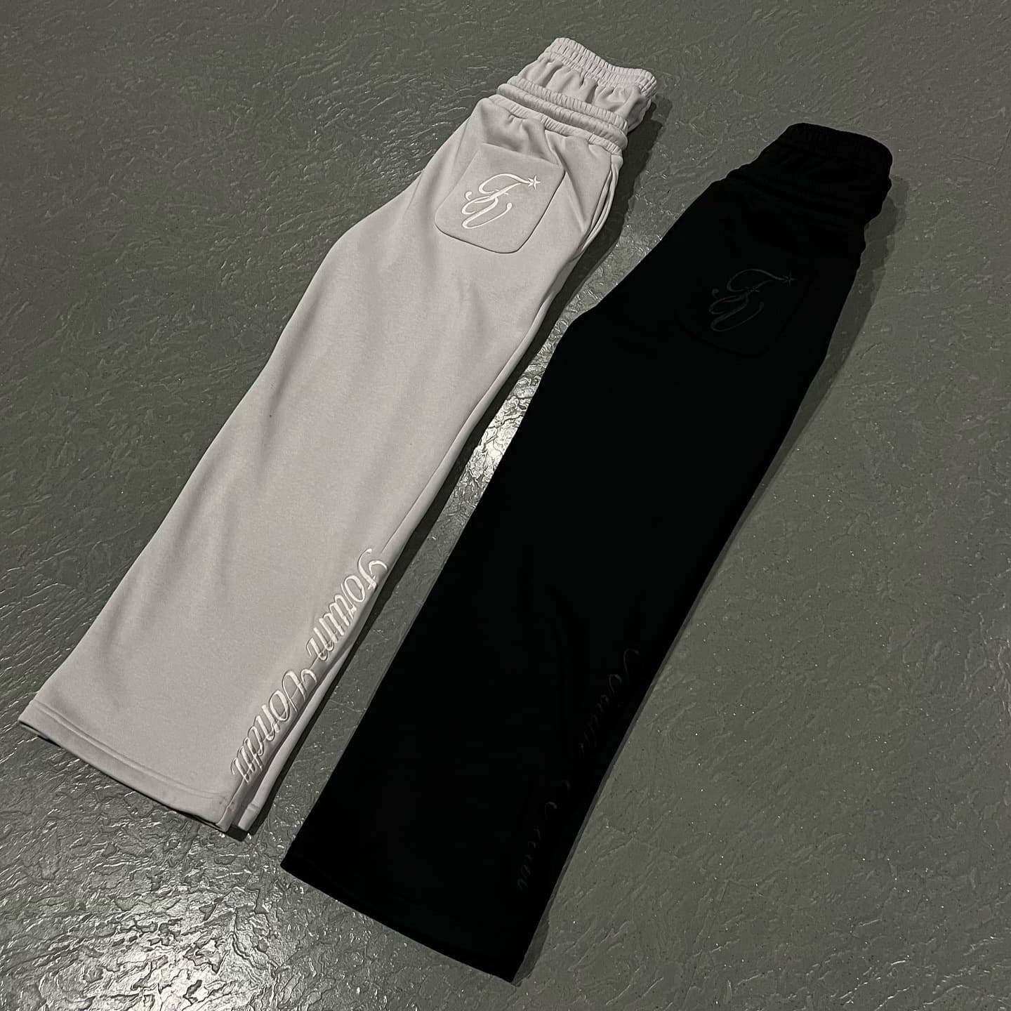 Men's Clothing 25th Spring Unisex Trendy Casual Sports All Match Embroidered Sweatpants Straight Pants