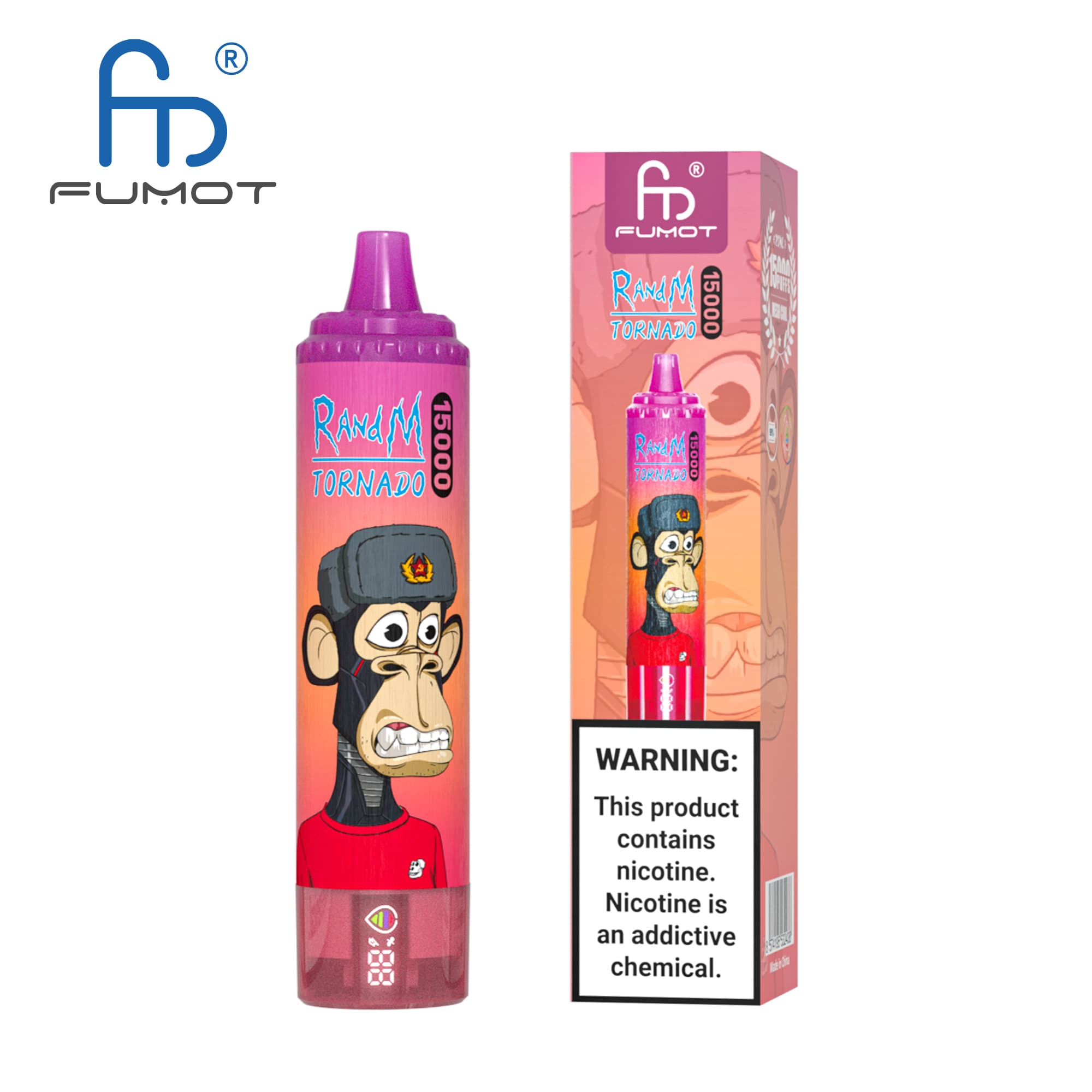 15PCS 15000 Puffs RANDM TORNADO Fraise Kiwi Saveur Fruitée Jetables Vape Cigarettes Électroniques Appareil Kit De Démarrage