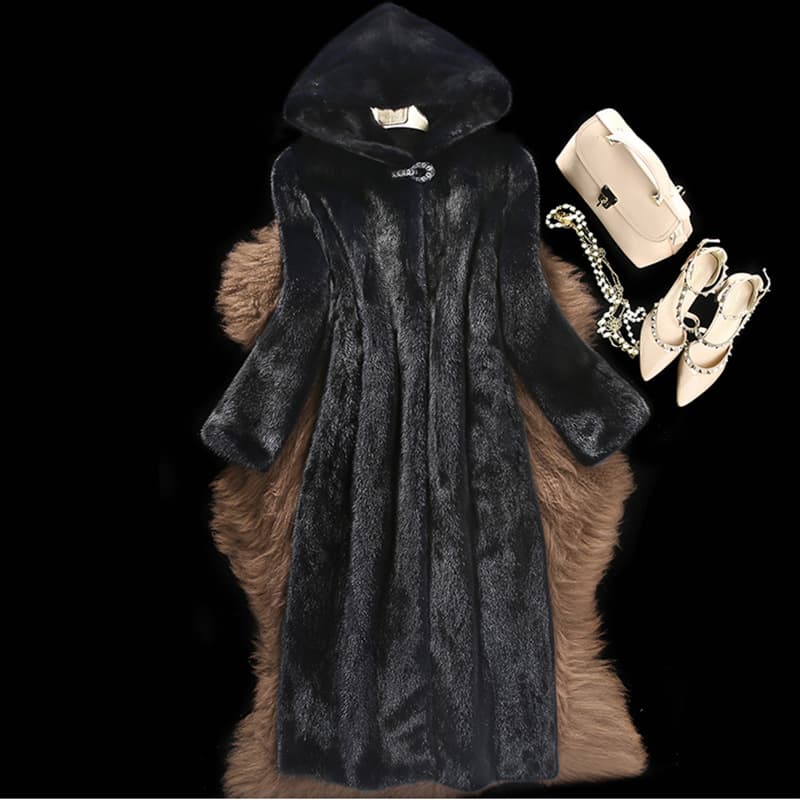 Women's Clothing Mink fur coat for women, whole mink high fur coat, long style, new style for women, mink fur coat with hood, special price