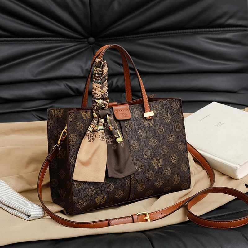 Large-capacity Fashionable Printed Tote Cross-border Trend, Simple Casual Shoulder Bag, Versatile Textured Handbag And