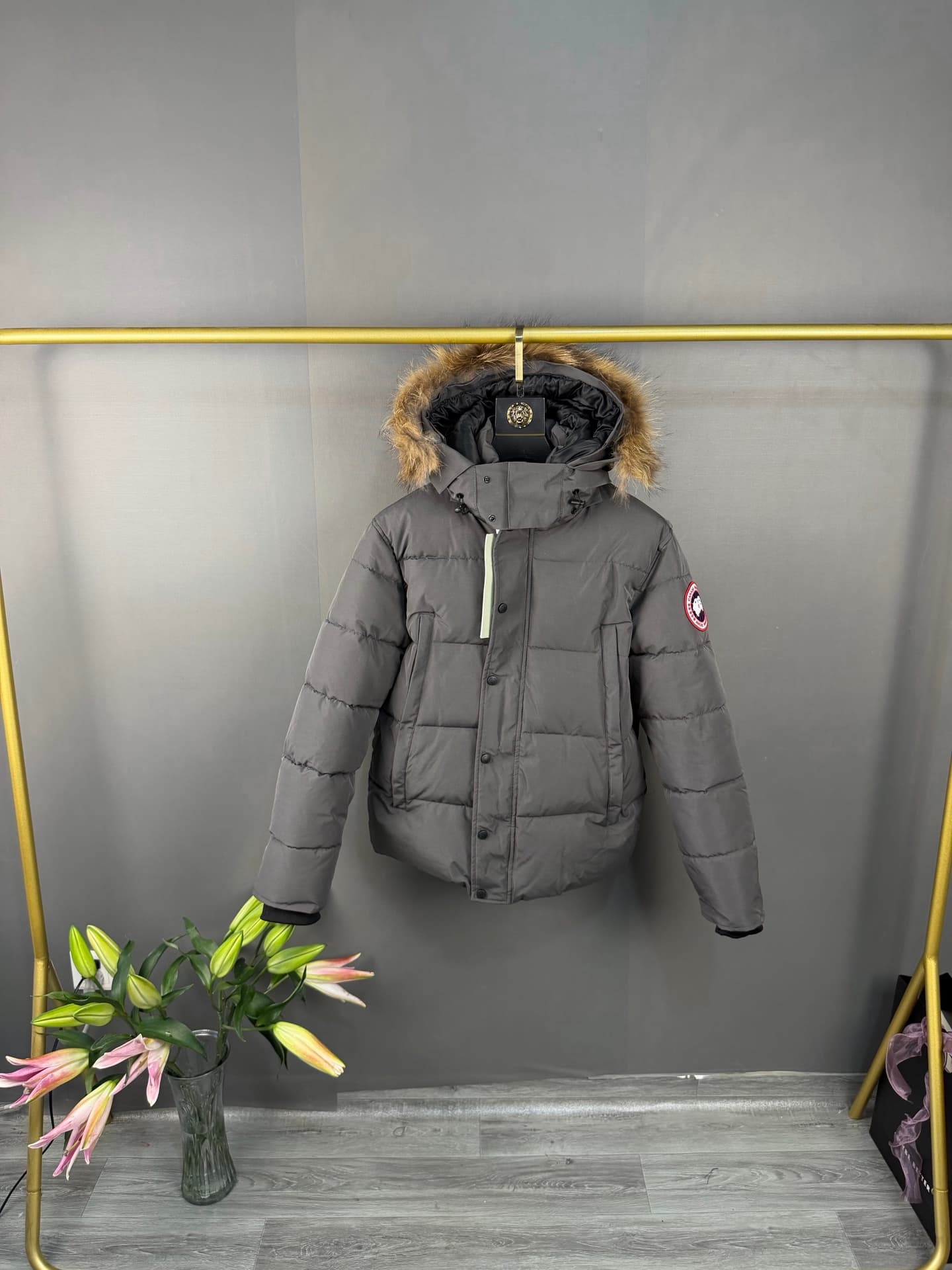 C A N A D A G O O S E, Doudoune, Grise, Modèle Automne-Hiver, Classique et Élégante, Chaude et Confortable, Unisexe