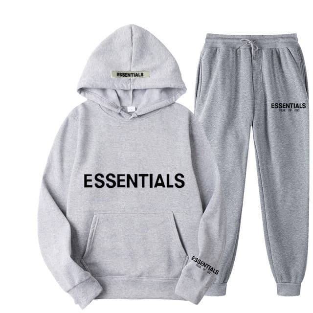 Essentials Double ligne peur de Dieu ensemble tendance poitrine Logo imprimé lettre Couple veste polaire F