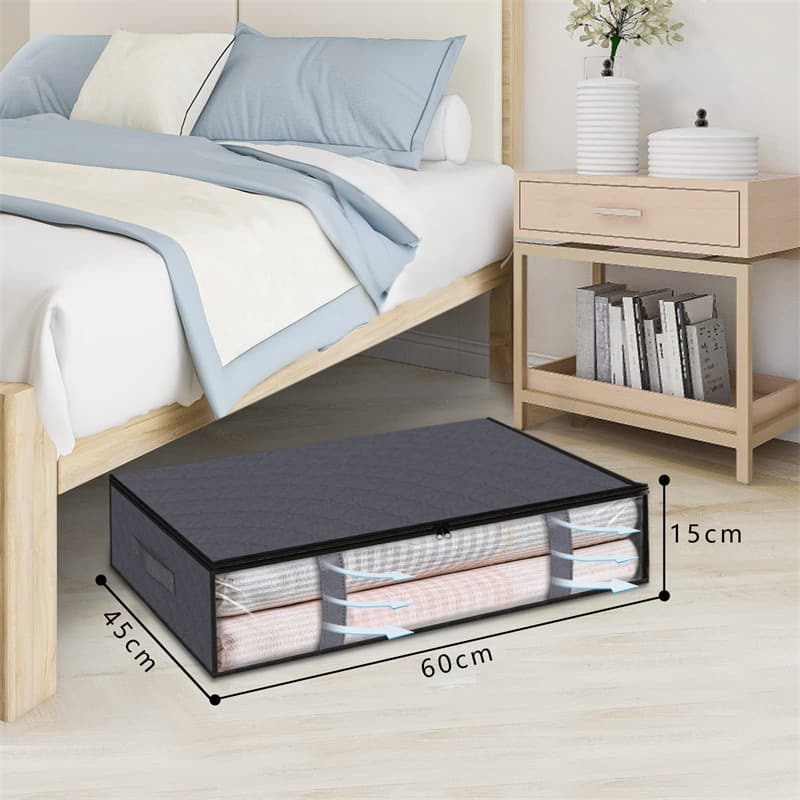 bed bottom clothing storage bag foldable non woven storage bag moving quilt blanket packing bag