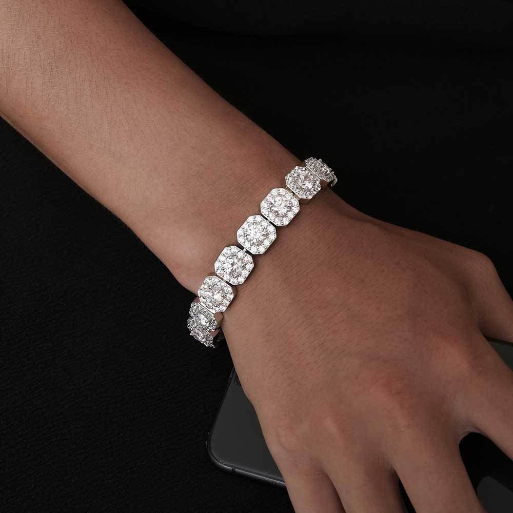Men's Jewelry Hip Hop Bracelets, Rock Sugar Chain, Zircon Bracelets, Trendy Personality Fashion Accessories,