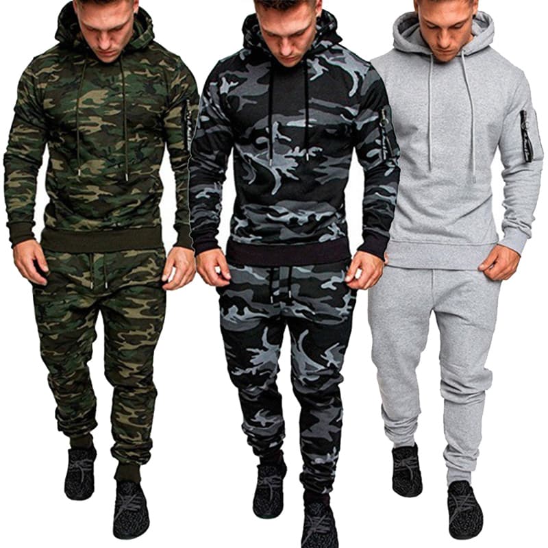 Men Tracksuit Sportswear Military Hoodie Sets Camouflage Men Autumn Winter Tactical Sweatshirts and Pants 2 Pieces Sport
