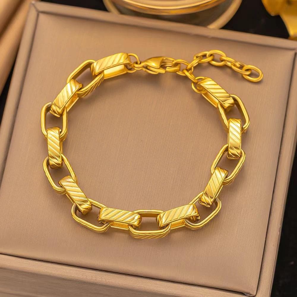 Hot Selling Heart-Shaped Double-Layer New Bracelet Stainless Steel Fashion Jewelry Versatile Trendy Accessory