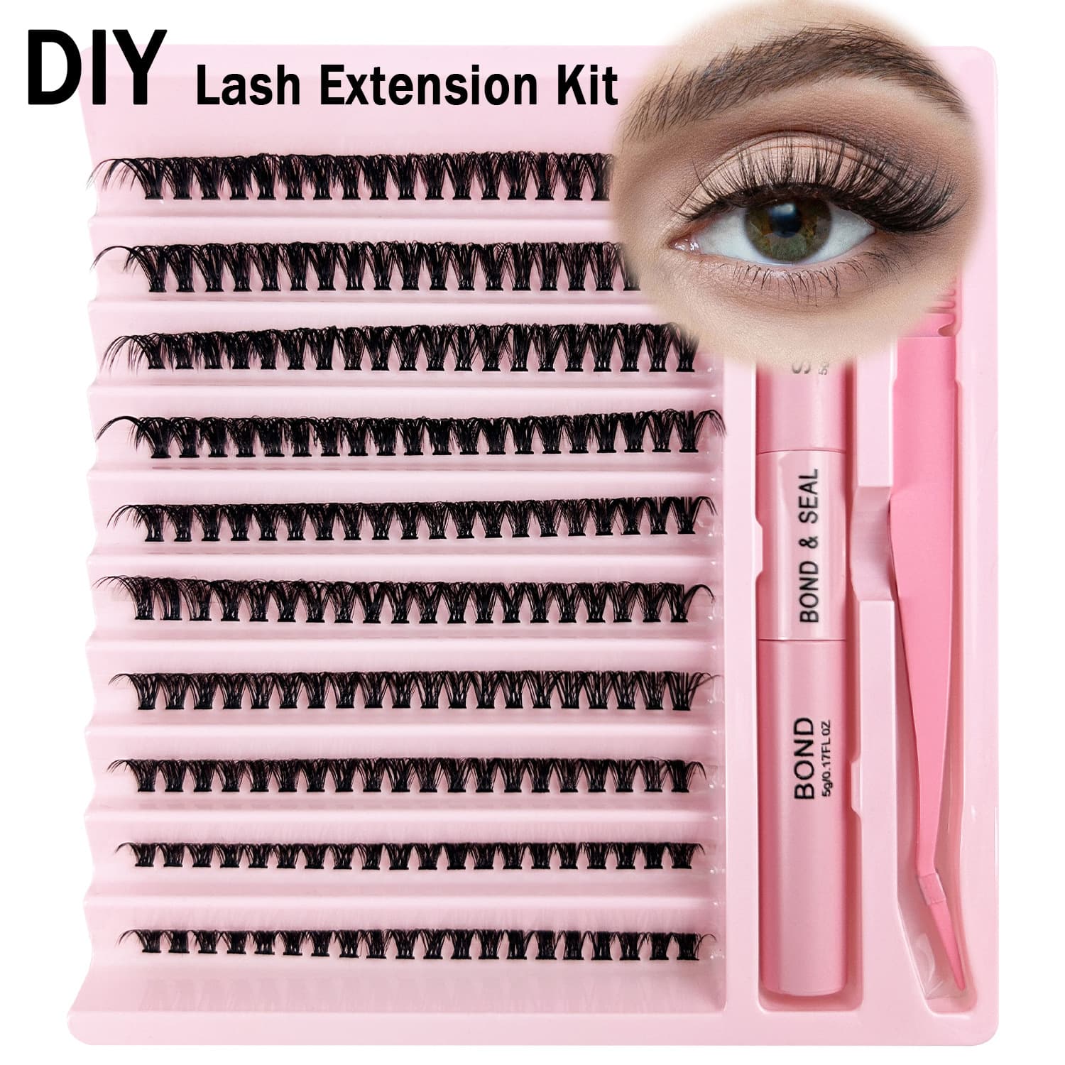 Single cluster of false eyelashes three-dimensional natural thick section eyelashes 200 clusters D curve 50P hot melt hair set