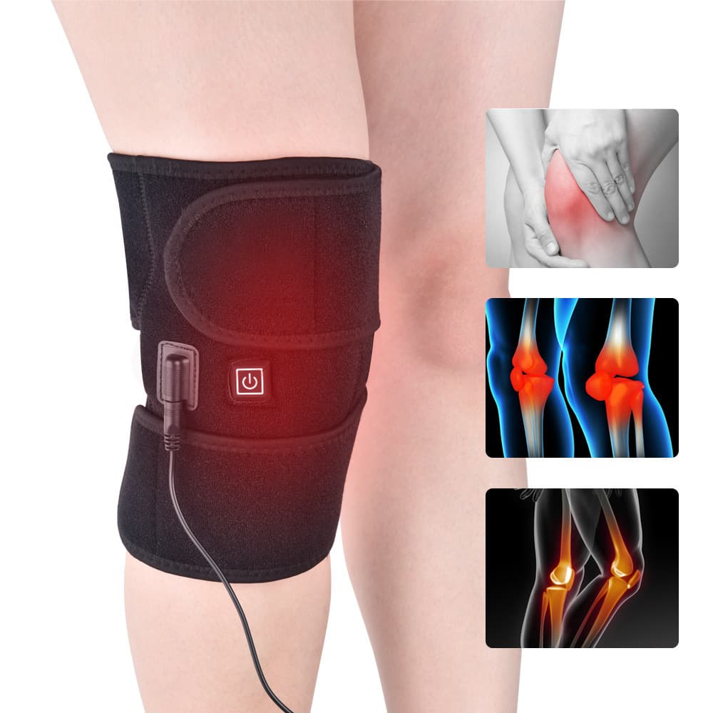 USB portable electric heating knee pads to keep warm old cold legs hot compress knee net bag design can add ice bag wormwood bag