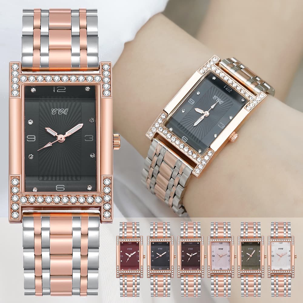 Casual Fashion Steel Band Women's Watch All-match Simple H-shaped Diamond Ladies Quartz Watch