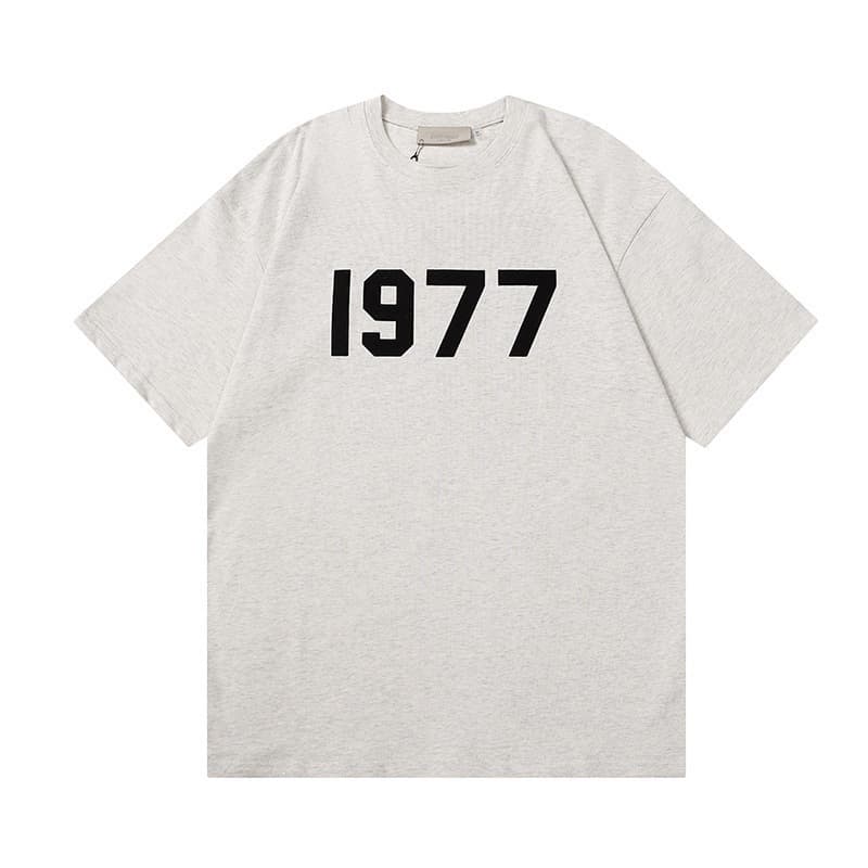 Ensemble de survêtement ESS Essential pour homme, composé d'un t-shirt et d'un short à lettres floquées, style américain (1977).
