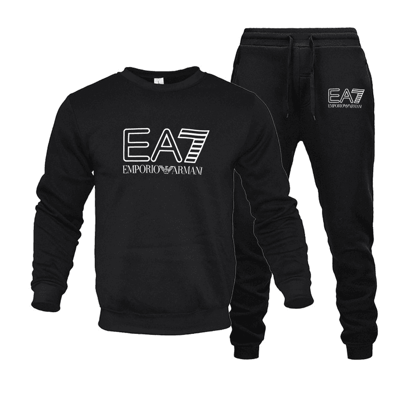 Ensemble sweat-shirt à capuche en laine à col rond et pantalon pour homme (nouveauté)