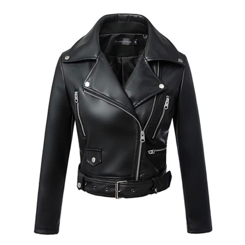 Popular oversized jacket European and American women's leather jacket Short Jacket Women's new stock trend