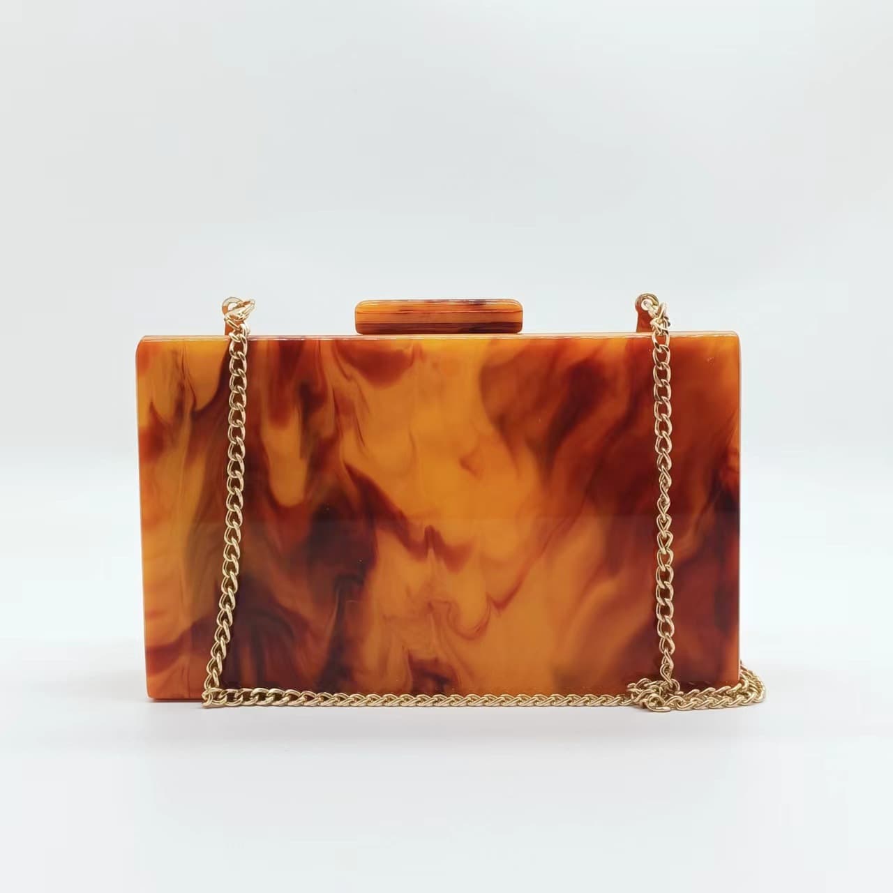 Women's Handbag Marbled Acrylic Evening Bag Clutch One Shoulder Diagonal Wedding Fashion Handbag