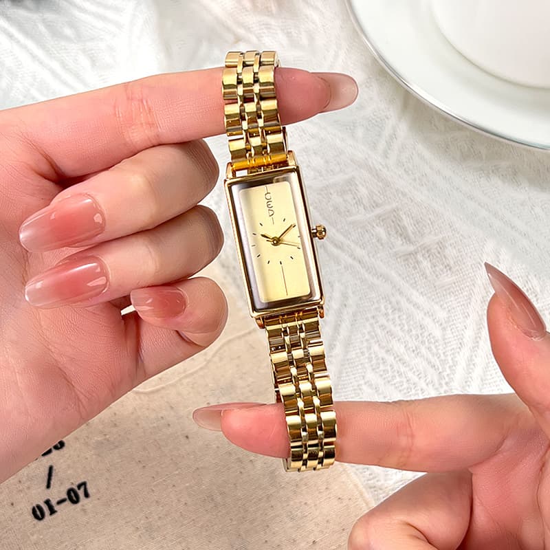 Women's Watches Retro High-end Temperament Rectangular Steel Belt Watch For Women's Simple And High-value Quartz Watch