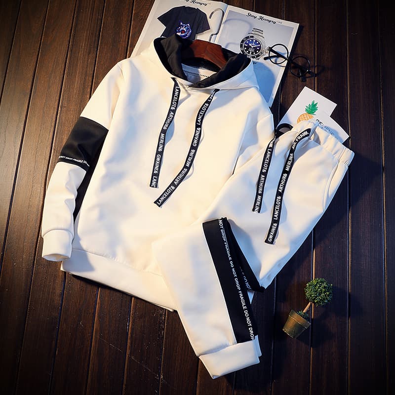 Men's Clothing men's and women's autumn suits men's Korean style trendy handsome hip hop loose long sleeved T shirt two piece student sweatshirt