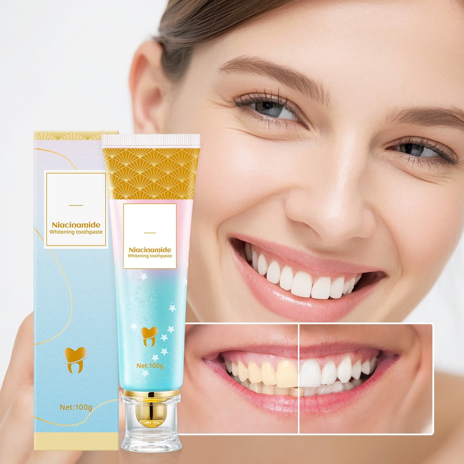 TK Niacinamide Whitening Highlighting Toothpaste Refreshing Teeth Fresh Breath 100g