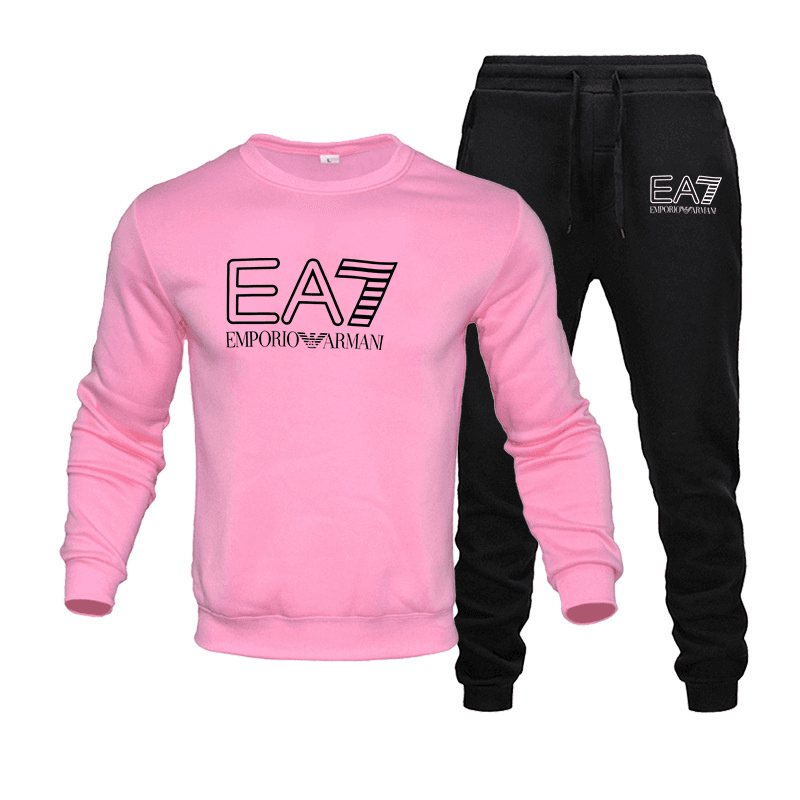 Ensemble sweat-shirt à capuche en laine à col rond et pantalon pour homme (nouveauté)