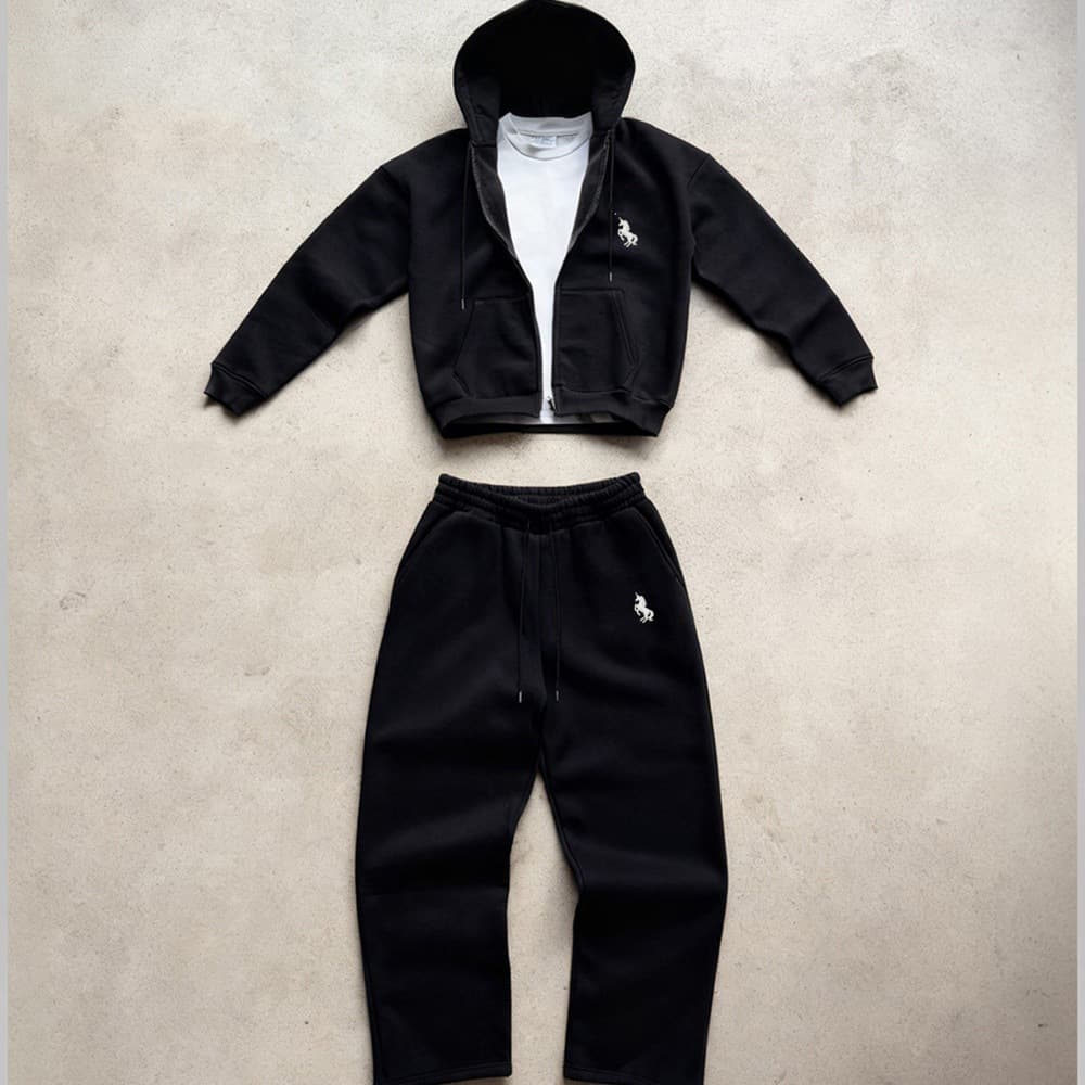 Ensemble deux pièces pour homme, style Y2K, pantalon large, sweat-shirt à capuche, coupe ample et tendance, brodé, idéal pour le printemps et l'a