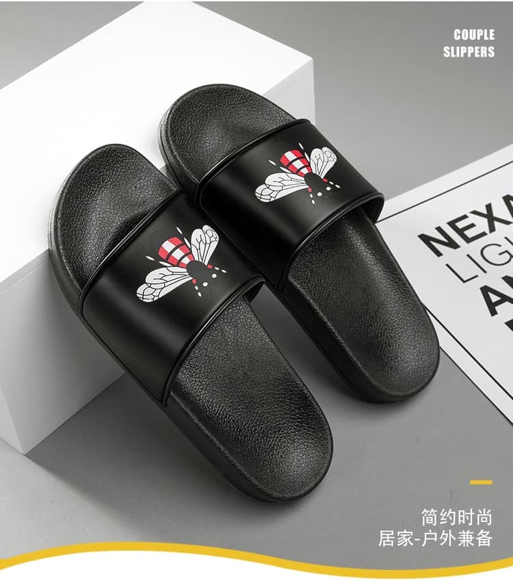 Chaussons d'été, décontractés pour hommes, pantoufles d'extérieur, unisexes, pantoufles pour couple, version coréenne, pantoufles abeille, plag