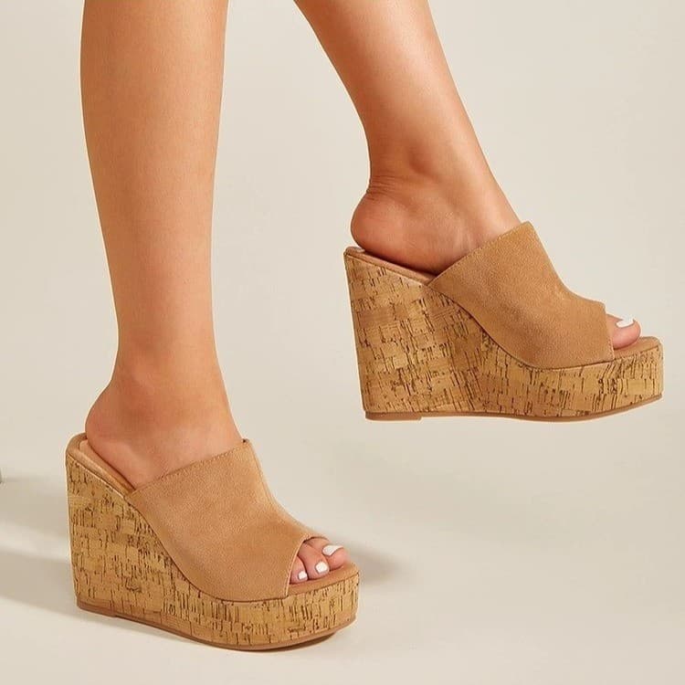 Women's Summer Platform Wedge Sandals New Style Thick Sole Peep Toe Plus Size Open Toe Sandals For Outdoor Wear, In Stock
