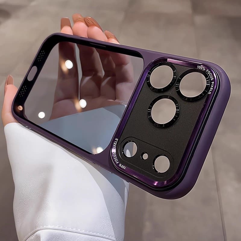 Coque rigide transparente de luxe en acrylique pour iPhone Air 13, 14, 15, 16, 17, Pro Max Plus, 12 et 11 ; film de protection pour objectif anticho