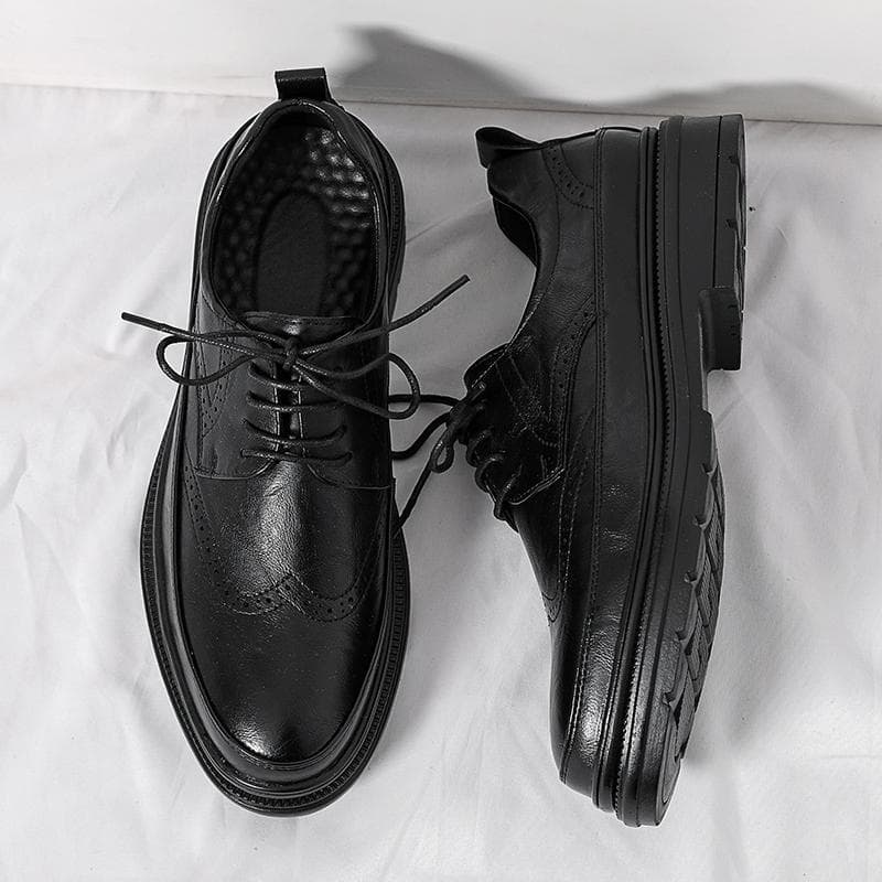 New For Business And Formal Wear, Men's British Style Leather, Casual Soft Sole, Wedding Suit Leather Shoes